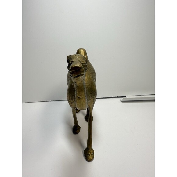 Vintage Solid Brass Etched Camel Figurine - Picture 6 of 10